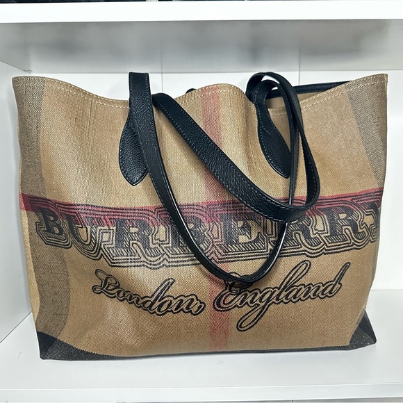Burberry Doodle Reversible Canvas Tote - Picture 1 of 10